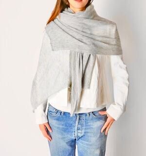 Botto Giuseppe Beige Cashmere Silk Wrap Stole Shawl Scarf $489